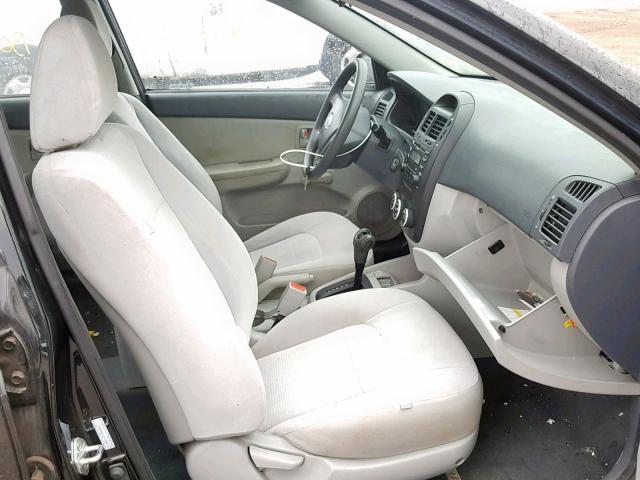 KNAFE221295646554 - 2009 KIA SPECTRA EX BLACK photo 5