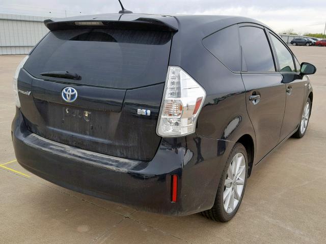 JTDZN3EU6C3097701 - 2012 TOYOTA PRIUS V BLACK photo 4