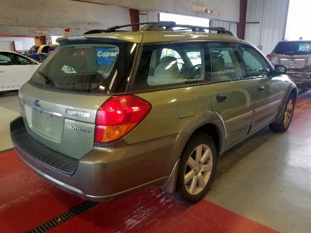 4S4BP61C577310044 - 2007 SUBARU LEGACY OUT GREEN photo 4