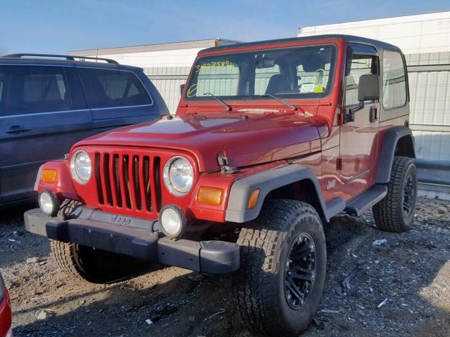 1J4FY19S1XP427681 - 1999 JEEP WRANGLER / RED photo 2