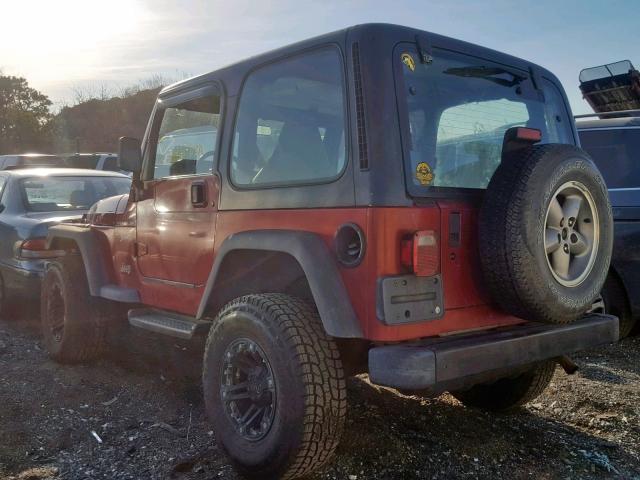 1J4FY19S1XP427681 - 1999 JEEP WRANGLER / RED photo 3