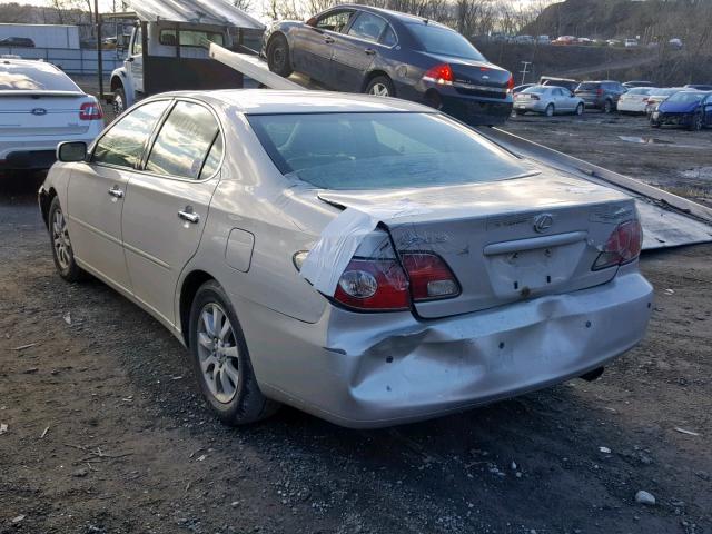 JTHBA30G445011689 - 2004 LEXUS ES 330 SILVER photo 3