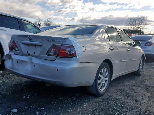 JTHBA30G445011689 - 2004 LEXUS ES 330 SILVER photo 4