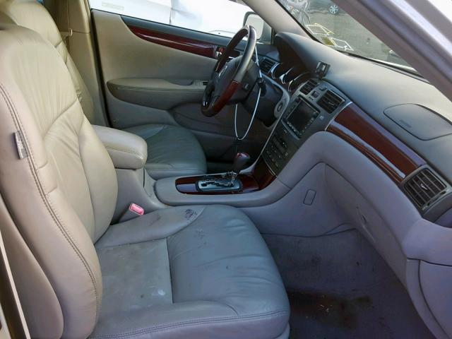 JTHBA30G445011689 - 2004 LEXUS ES 330 SILVER photo 5