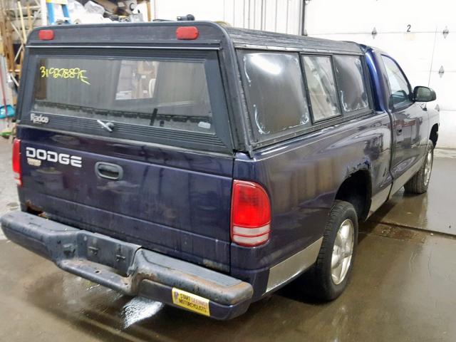 1B7FL26X7XS178682 - 1999 DODGE DAKOTA PURPLE photo 4