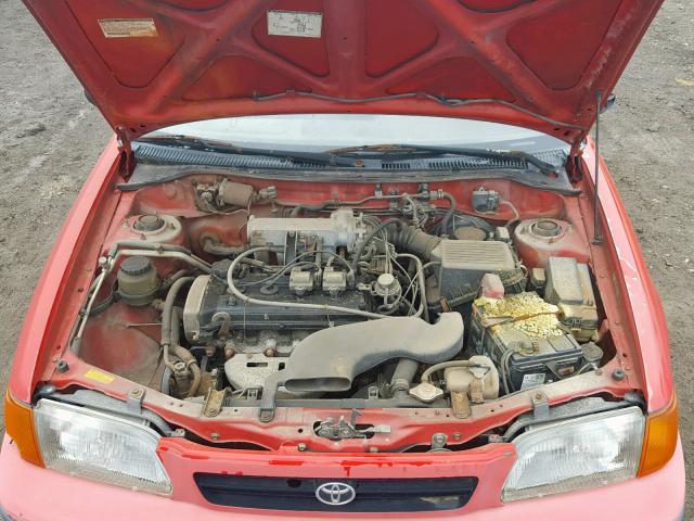 JT2EL56D8S0027494 - 1995 TOYOTA TERCEL DX RED photo 7