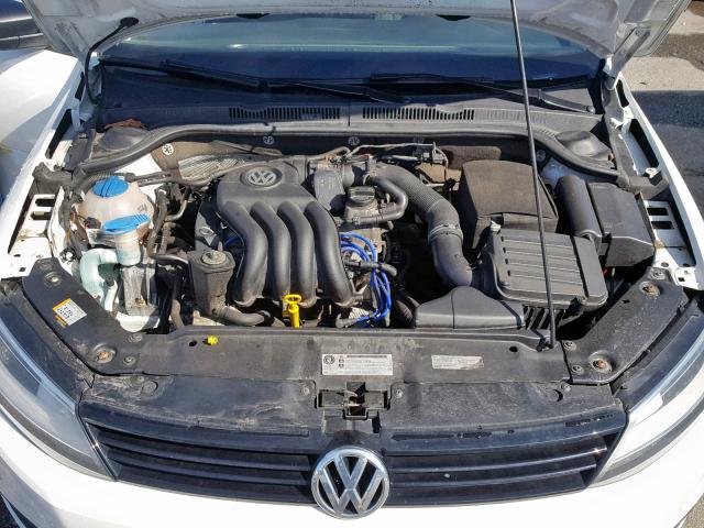 3VW1K7AJ8EM327424 - 2014 VOLKSWAGEN JETTA BASE WHITE photo 7