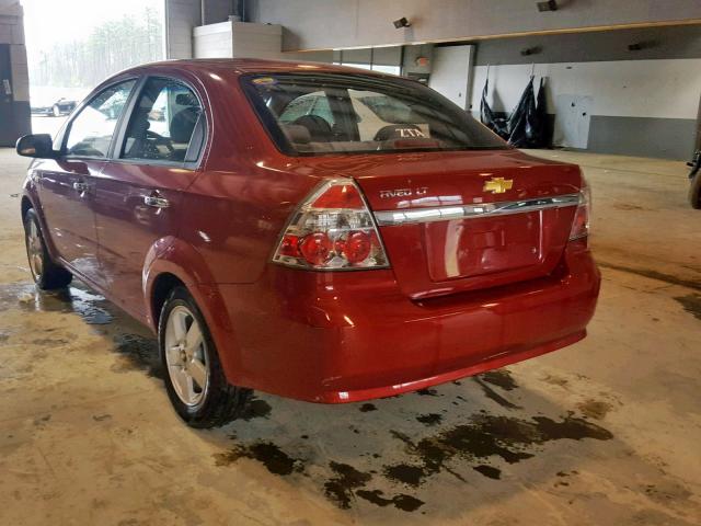 KL1TG56618B121595 - 2008 CHEVROLET AVEO LT RED photo 3