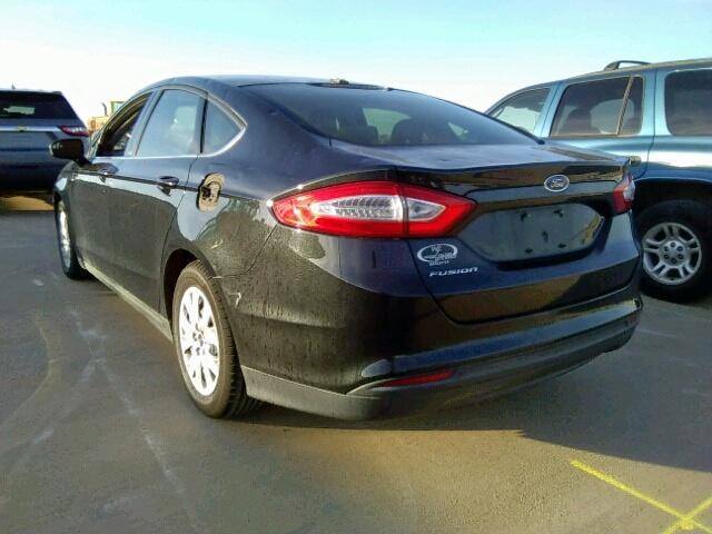 3FA6P0G79DR367791 - 2013 FORD FUSION S BLACK photo 3