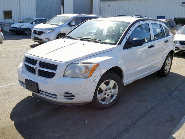 1B3HB28B77D511708 - 2007 DODGE CALIBER WHITE photo 2