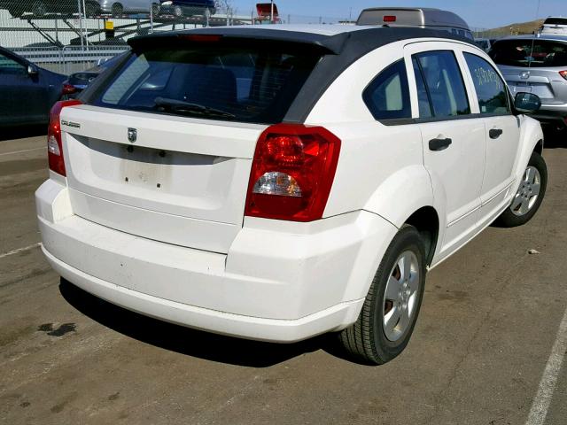 1B3HB28B77D511708 - 2007 DODGE CALIBER WHITE photo 4