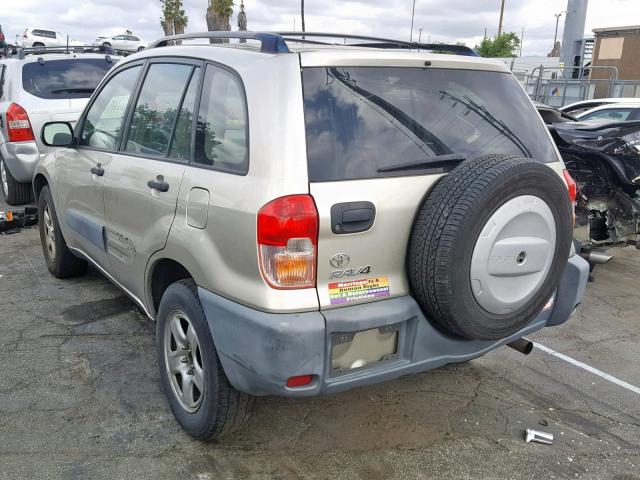 JTEGH20V110030829 - 2001 TOYOTA RAV4 TAN photo 3