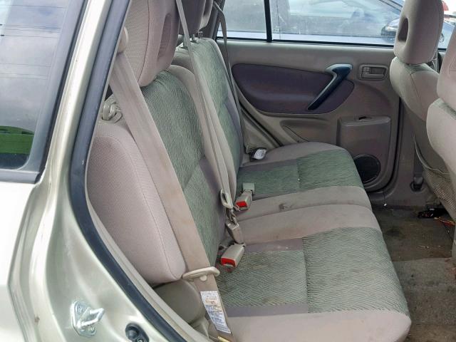 JTEGH20V110030829 - 2001 TOYOTA RAV4 TAN photo 6