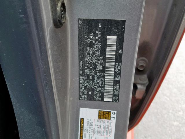 JTLKT324454011301 - 2005 TOYOTA SCION XB 红色 照片 10