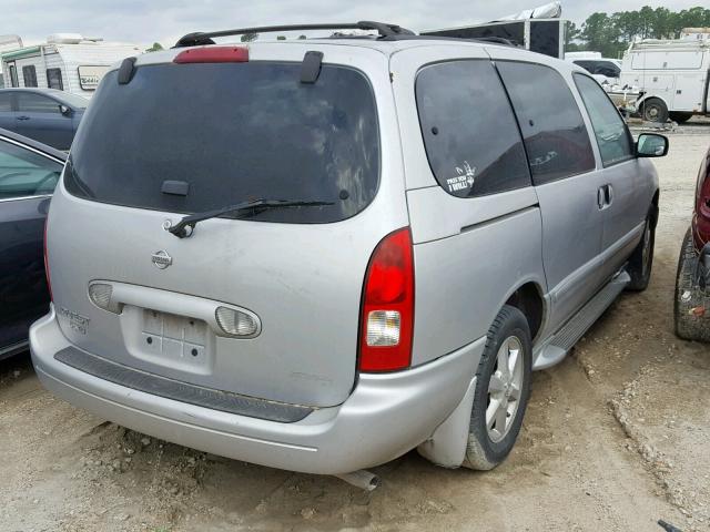 4N2ZN17T61D824154 - 2001 NISSAN QUEST GLE SILVER photo 4