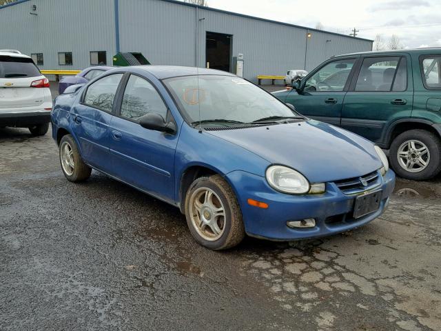 1B3ES56C52D651331 - 2002 DODGE NEON ES BLUE photo 1