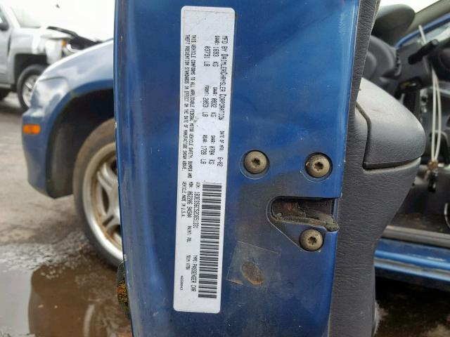 1B3ES56C52D651331 - 2002 DODGE NEON ES BLUE photo 10