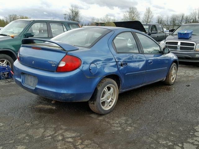 1B3ES56C52D651331 - 2002 DODGE NEON ES BLUE photo 4