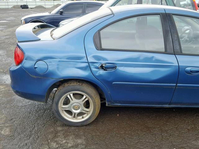 1B3ES56C52D651331 - 2002 DODGE NEON ES BLUE photo 9