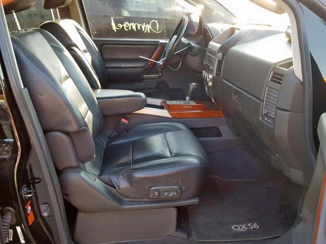 5N3AA08CX7N801843 - 2007 INFINITI QX56 BLACK photo 5