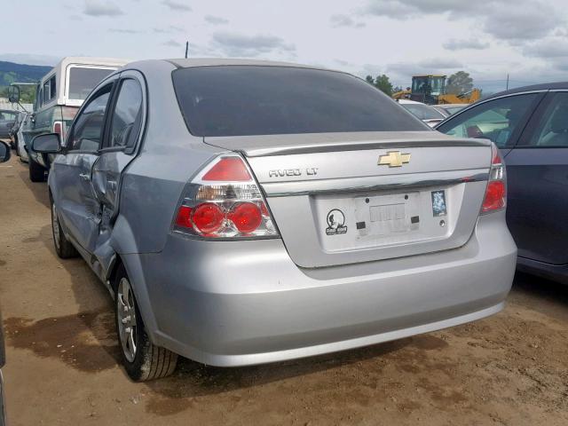 KL1TD5DE8AB131646 - 2010 CHEVROLET AVEO LS GRAY photo 3