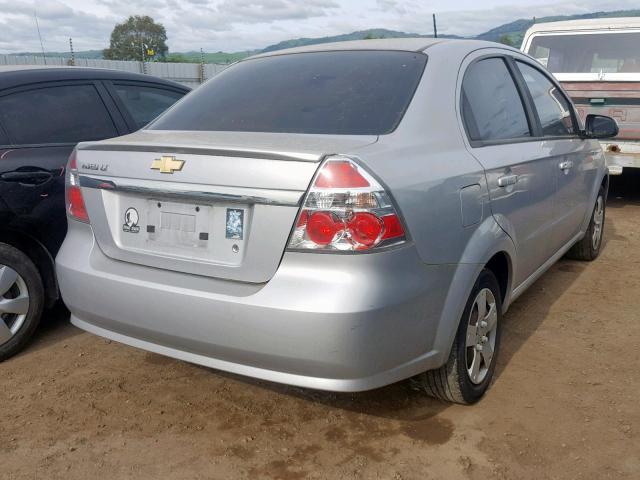 KL1TD5DE8AB131646 - 2010 CHEVROLET AVEO LS GRAY photo 4