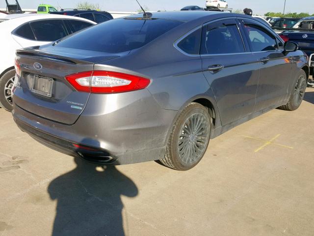 3FA6P0K9XDR361345 - 2013 FORD FUSION TIT CHARCOAL photo 4