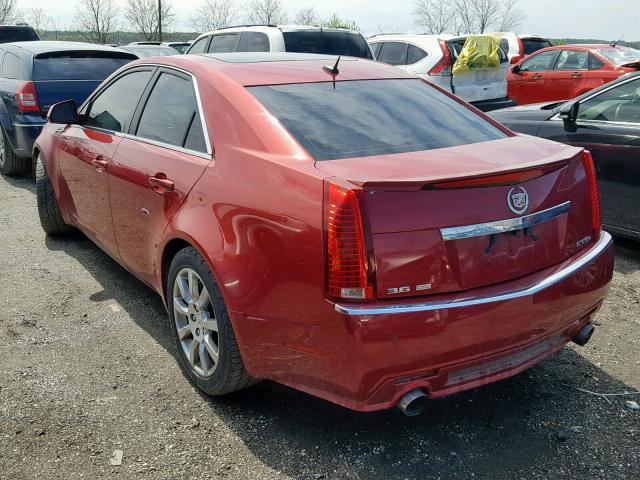 1G6DP57V280108338 - 2008 CADILLAC CTS HI FEA RED photo 3