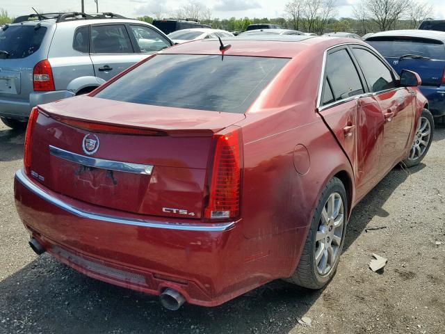 1G6DP57V280108338 - 2008 CADILLAC CTS HI FEA RED photo 4