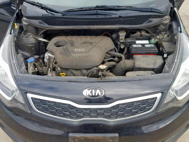 KNADN4A34D6209907 - 2013 KIA RIO EX BLACK photo 7