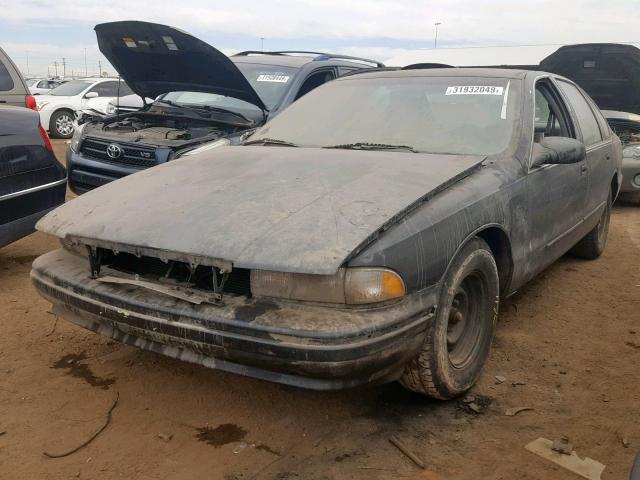 1G1BL52P9SR133340 - 1995 CHEVROLET IMPALA BLACK photo 2