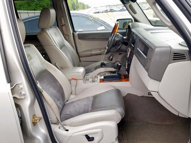 1J8HH68237C648874 - 2007 JEEP COMMANDER CREAM photo 5