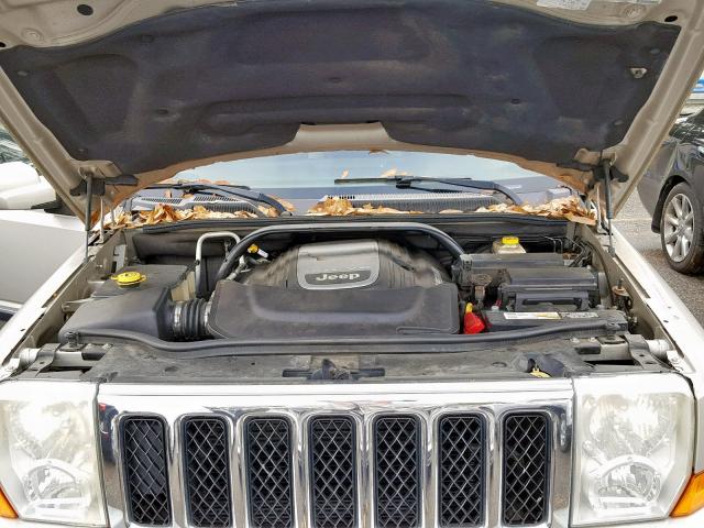 1J8HH68237C648874 - 2007 JEEP COMMANDER CREAM photo 7