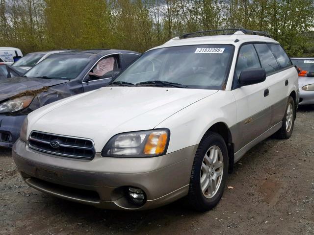 4S3BH675117639955 - 2001 SUBARU LEGACY OUT WHITE photo 2