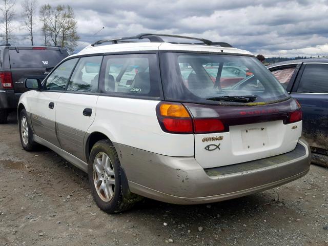 4S3BH675117639955 - 2001 SUBARU LEGACY OUT WHITE photo 3