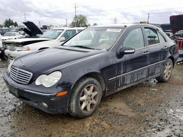 WDBRF84J63F433586 - 2003 MERCEDES-BENZ C 320 4MAT BLACK photo 2