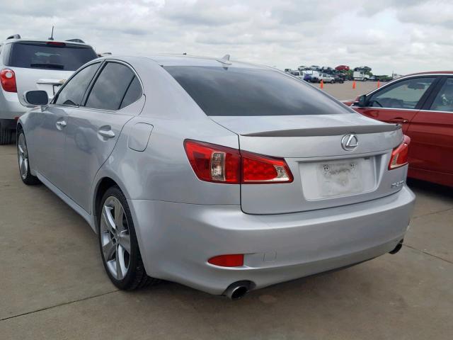 JTHBF5C29B5134852 - 2011 LEXUS IS 250 SILVER photo 3