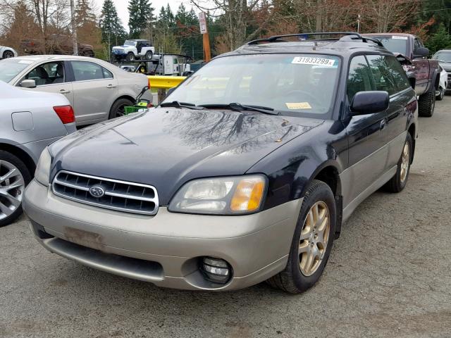 4S3BH686317615910 - 2001 SUBARU LEGACY OUT BLUE photo 2