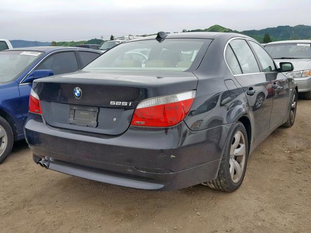 WBANE53597CW61818 - 2007 BMW 525 I BLACK photo 4