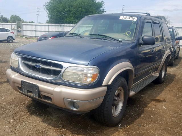 1FMZU74E71ZA73112 - 2001 FORD EXPLORER E BLUE photo 2