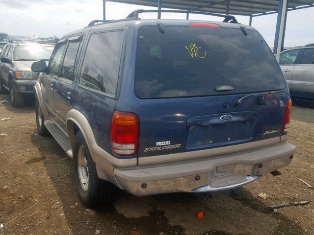 1FMZU74E71ZA73112 - 2001 FORD EXPLORER E BLUE photo 3