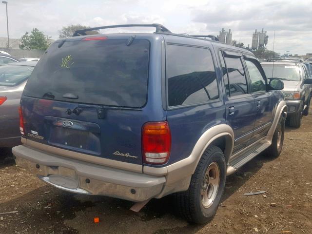 1FMZU74E71ZA73112 - 2001 FORD EXPLORER E BLUE photo 4