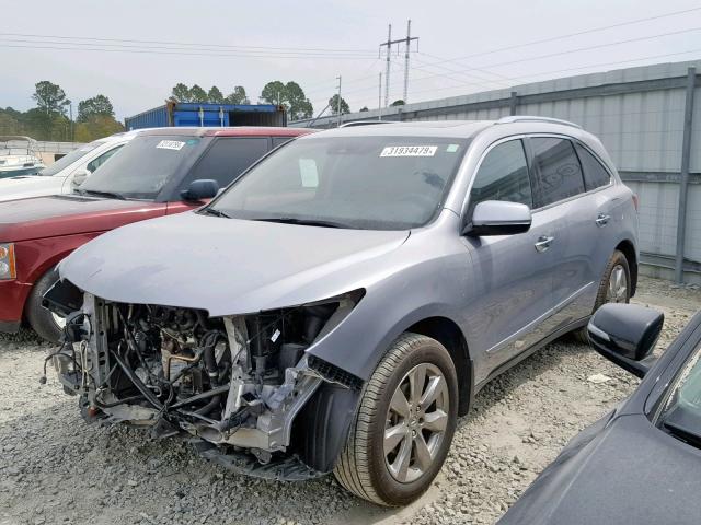 5FRYD4H98GB008164 - 2016 ACURA MDX ADVANC SILVER photo 2