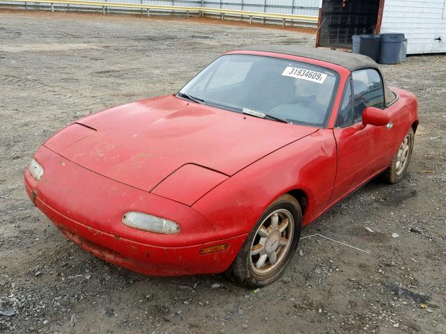 JM1NA3515L0118037 - 1990 MAZDA MX-5 MIATA RED photo 2