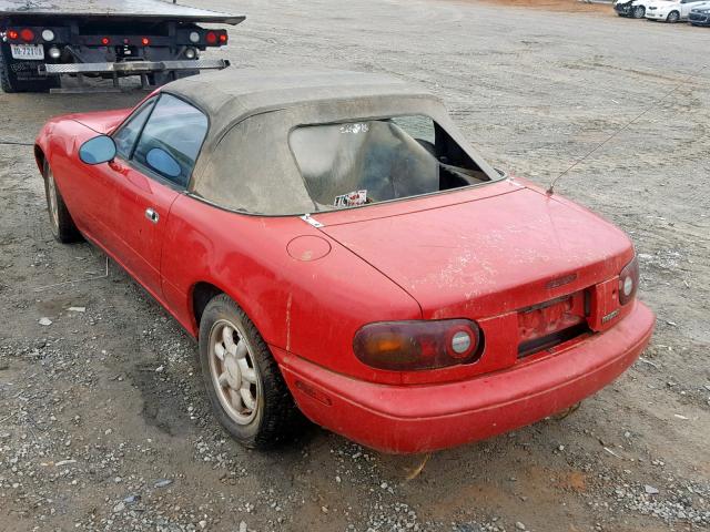 JM1NA3515L0118037 - 1990 MAZDA MX-5 MIATA RED photo 3