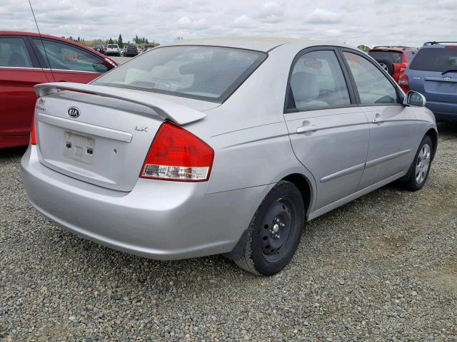 KNAFE221X95620283 - 2009 KIA SPECTRA EX SILVER photo 4