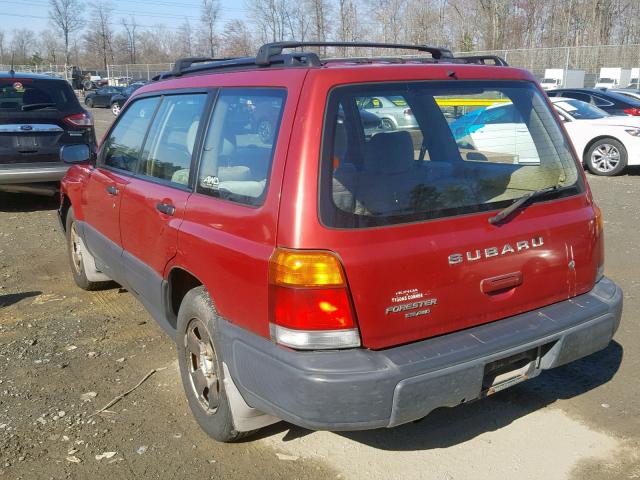 JF1SF6356WG702444 - 1998 SUBARU FORESTER L RED photo 3