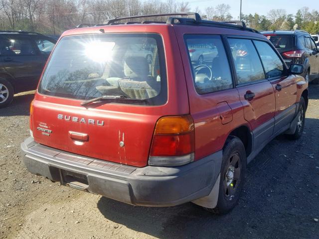 JF1SF6356WG702444 - 1998 SUBARU FORESTER L RED photo 4