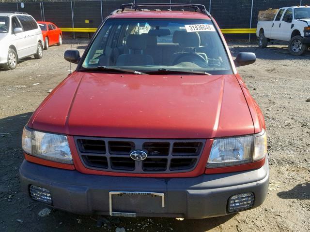 JF1SF6356WG702444 - 1998 SUBARU FORESTER L RED photo 9