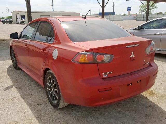 JA32V2FWXGU008738 - 2016 MITSUBISHI LANCER ES RED photo 3